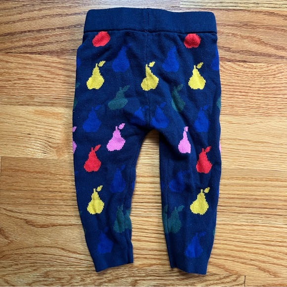 Hanna Andersson multicolor pear print sweater knit pants size 12-18 months - Picture 2 of 4